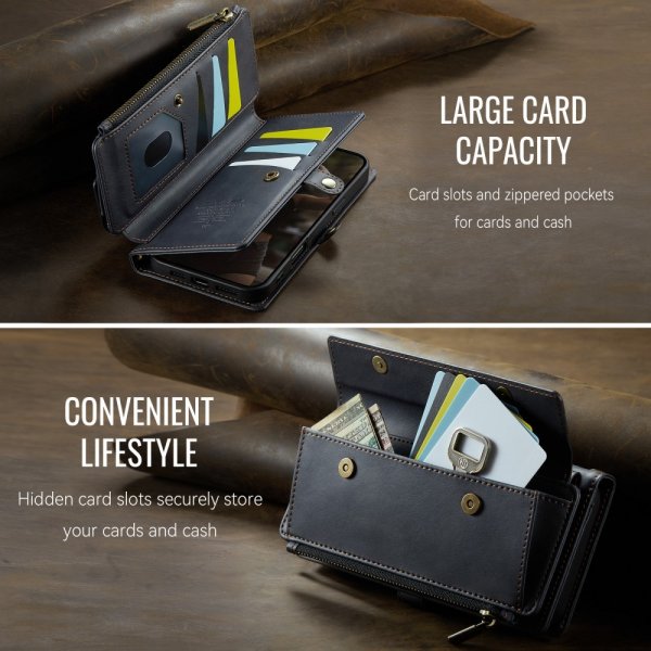CaseMe iPhone 16 Pro Max -suojakotelo C39 Series Musta