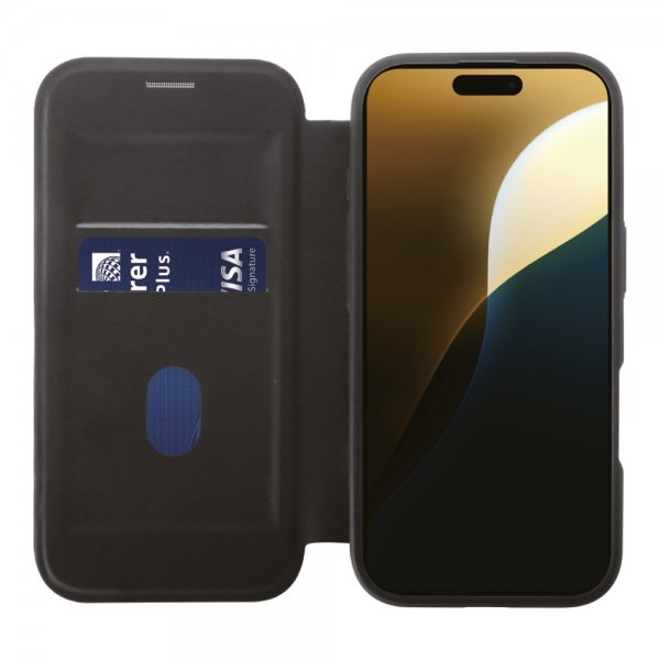 Vivanco iPhone 16 Pro Max -kotelo Mag Wallet Musta