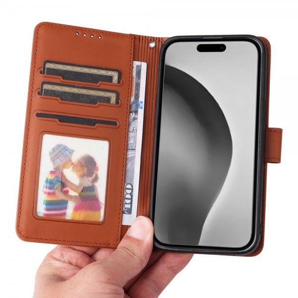 Betopnice iPhone 16 Pro Max -kotelo irrotettavalla kuorella 005 Ruskea