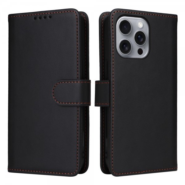 Betopnice iPhone 16 Pro Max -kotelo irrotettavalla kuorella 005 Musta
