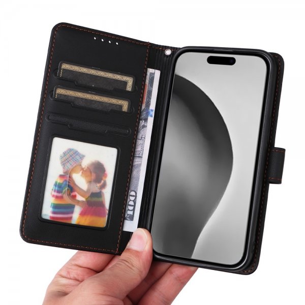 Betopnice iPhone 16 Pro Max -kotelo irrotettavalla kuorella 005 Musta