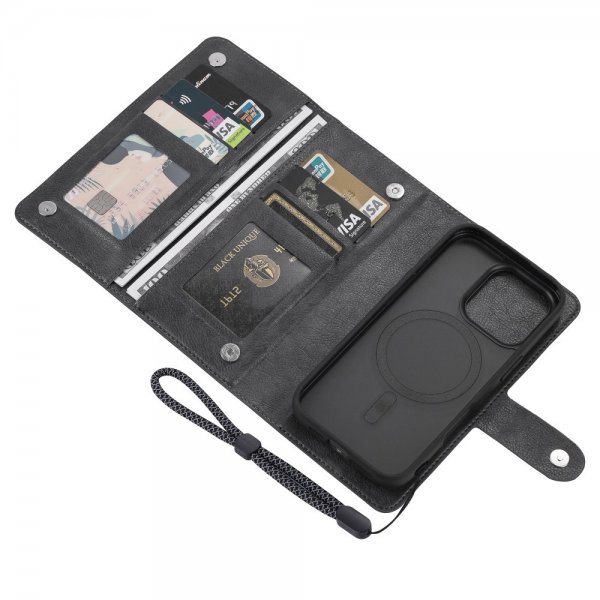 VILI iPhone 16 Pro Max Kuoret irrotettavalla kuorella GV Series MagSafe Musta