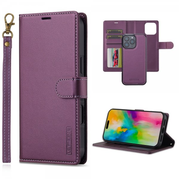 Lc.Imeeke iPhone 16 Pro Max -kotelo irrotettavalla kuorella, L2 Series, MagSafe, violetti