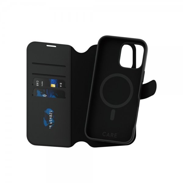 CARE by PanzerGlass iPhone 16 Pro Max -suojakuori, Tango Two-in-One Wallet, MagSafe, musta