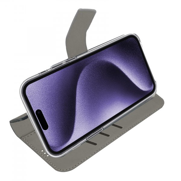 Celly iPhone 16 Pro Max -suojakotelo Wally Wallet Case, musta