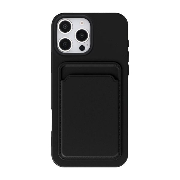 iPhone 16 Pro Max Kuoret Korttipidike Musta