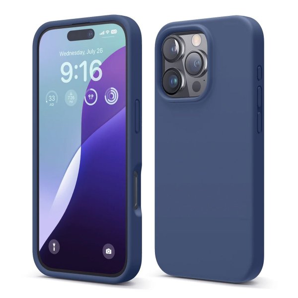 Rvelon iPhone 16 Pro Max silikonikuori, sininen