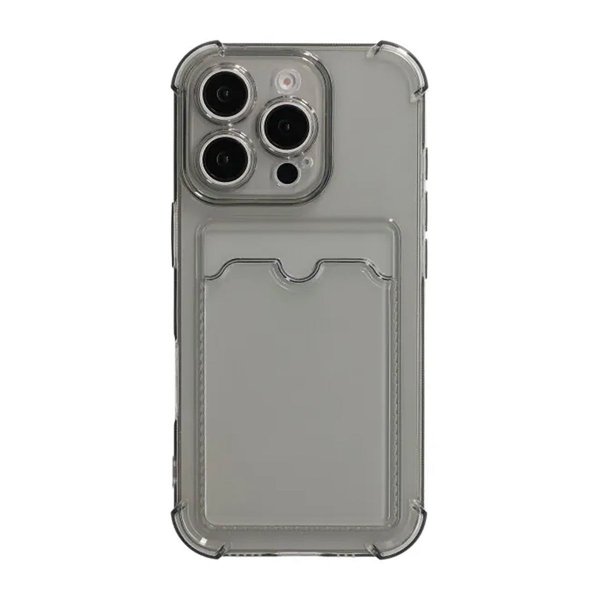 iPhone 16 Pro Max Kuoret Korttipidikkeellä Iskunkestävä Musta