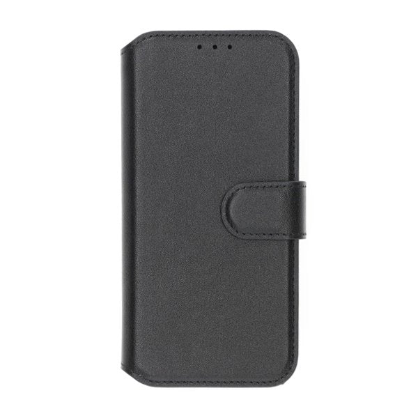 Rvelon iPhone 16 Pro Max Kotelo Aitoa nahkaa Korttitaskut Musta