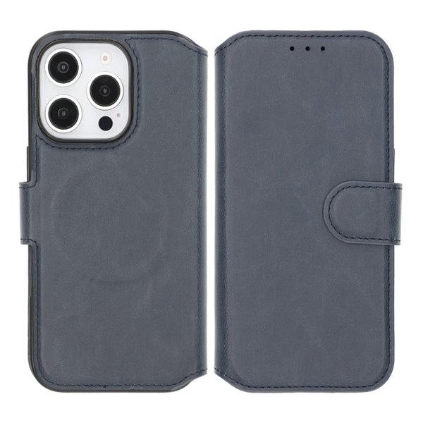 Rvelon iPhone 16 Pro Max -suojakuori, 4 korttipaikkaa, MagSafe, sininen