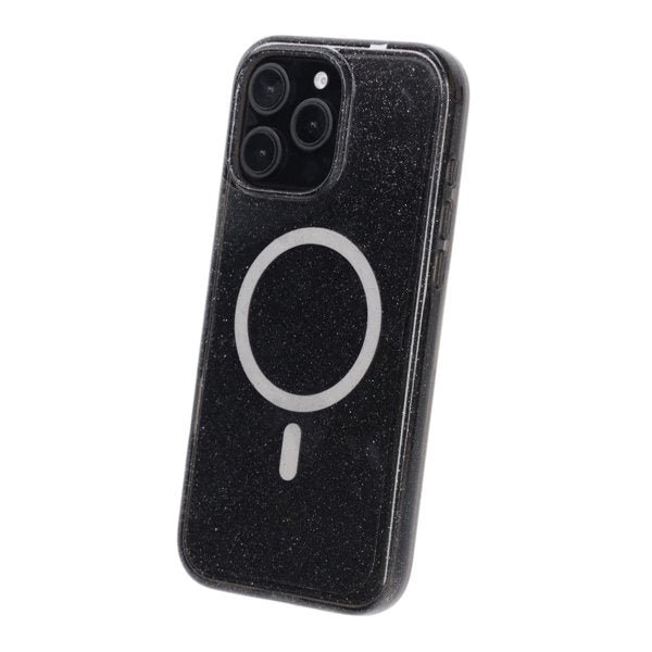 Rvelon iPhone 16 Pro Max Kuori Glitter MagSafe Musta