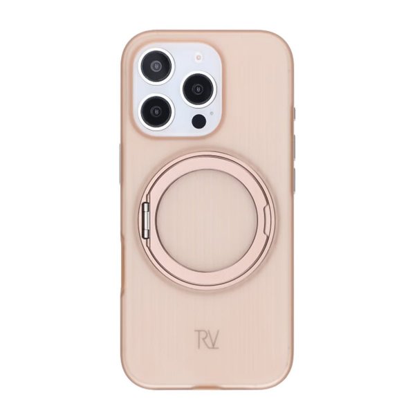 Rvelon iPhone 16 Pro Max -suojakuori, jossa kääntyvä MagSafe-jalusta, valkoinen