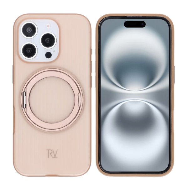 Rvelon iPhone 16 Pro Max -suojakuori, jossa kääntyvä MagSafe-jalusta, valkoinen