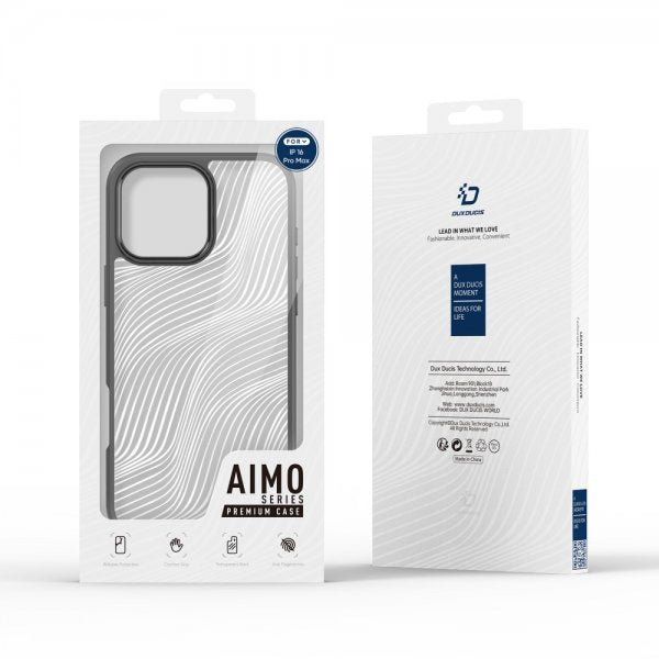 Dux Ducis iPhone 16 Pro Max -suojakuori Aimo Series Musta