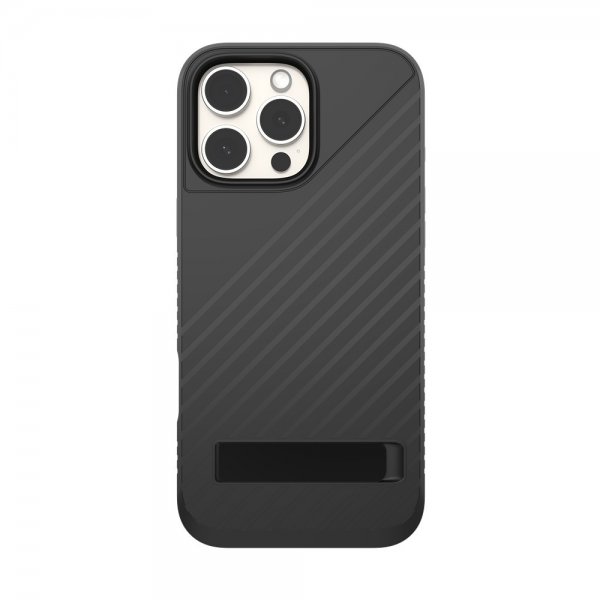 ZAGG iPhone 16 Pro Max -kuori Denali Snap Kickstand Musta