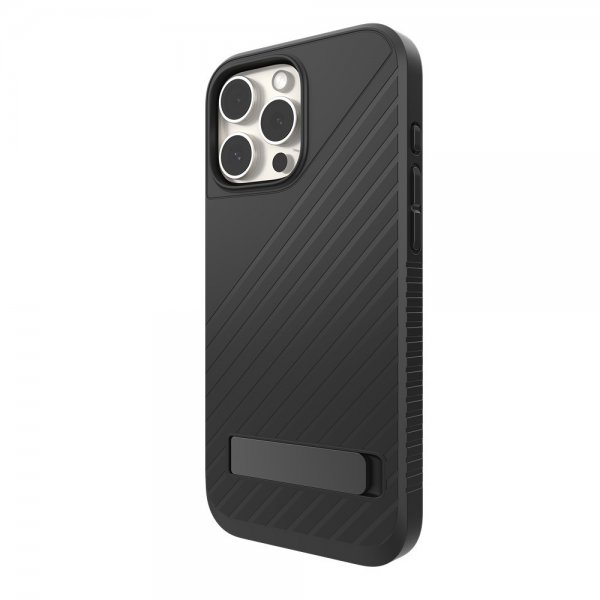 ZAGG iPhone 16 Pro Max -kuori Denali Snap Kickstand Musta