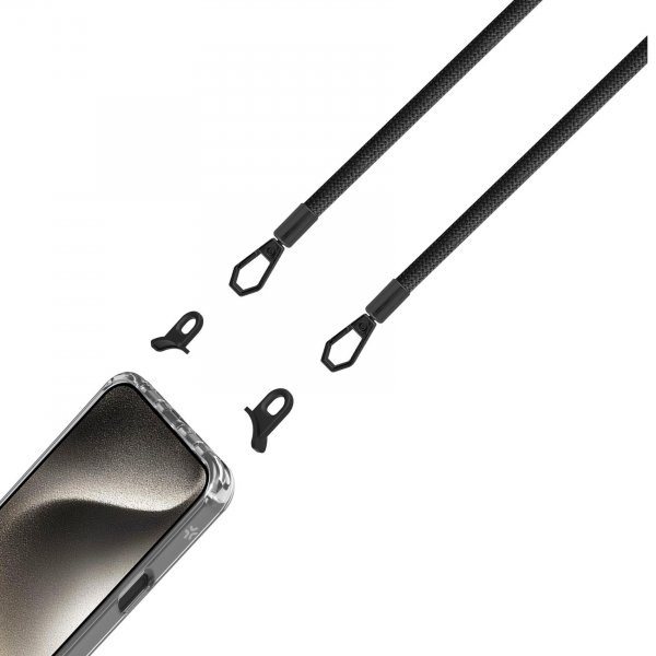Celly iPhone 16 Pro Max -kuori Freedom Necklace MagSafe, läpinäkyvä