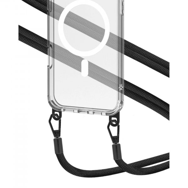 Celly iPhone 16 Pro Max -kuori Freedom Necklace MagSafe, läpinäkyvä