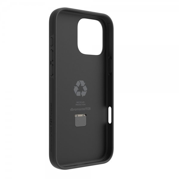 dbramante1928 iPhone 16 Pro Max -kuori Iceland Ultra D3O MagSafe Kickstand Musta