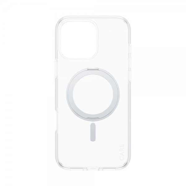 CARE by PanzerGlass iPhone 16 Pro Max -suojakuori Kickstand MagSafe, hopea