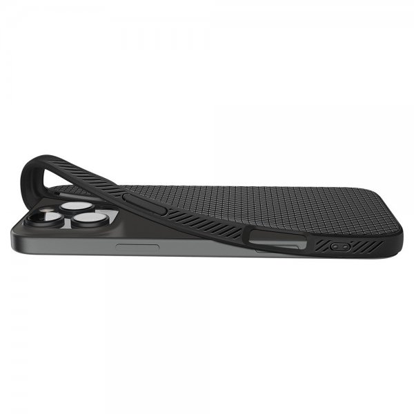 Spigen iPhone 16 Pro Max -suojakuori Liquid Air Mattamusta