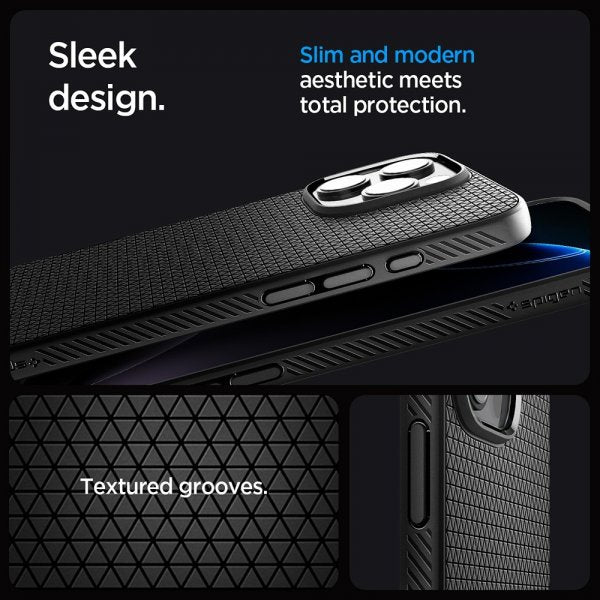 Spigen iPhone 16 Pro Max -kuori Liquid Air T MagFit Mattamusta
