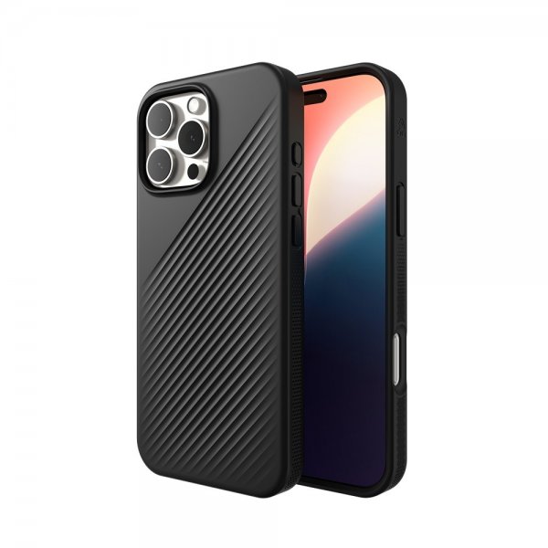 ZAGG iPhone 16 Pro Max -suojakuori Luxe Snap, musta
