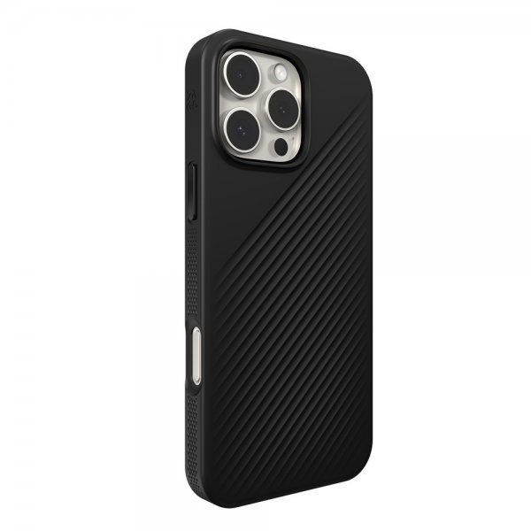 ZAGG iPhone 16 Pro Max -suojakuori Luxe Snap, musta