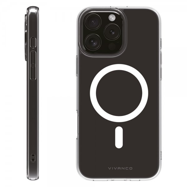 Vivanco iPhone 16 Pro Max Kuori Mag Clear Läpinäkyvä
