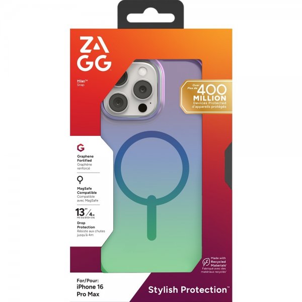 ZAGG iPhone 16 Pro Max Kuori Milan Snap Raven Feather