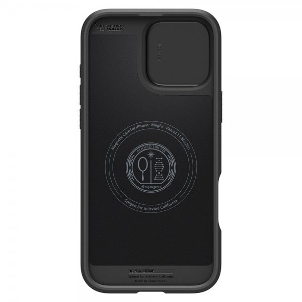 Spigen iPhone 16 Pro Max -kuori Optik Armor MagFit Musta