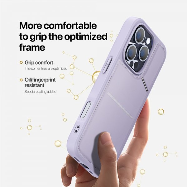 Dux Ducis iPhone 16 Pro Max -suojakuori Rafi II Series MagSafe, violetti