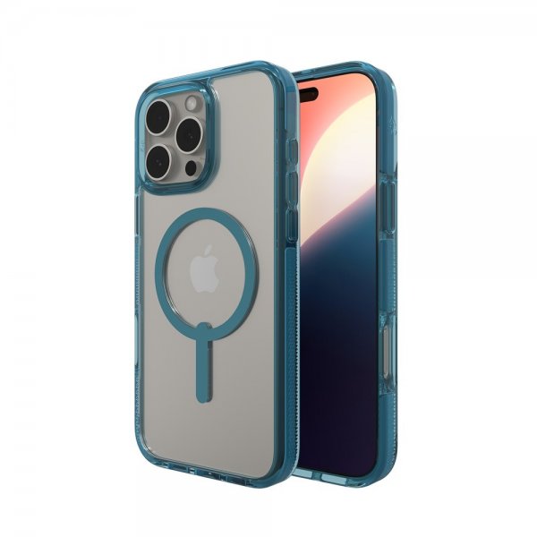 ZAGG iPhone 16 Pro Max -kuori, Santa Cruz Snap, Retro Blue