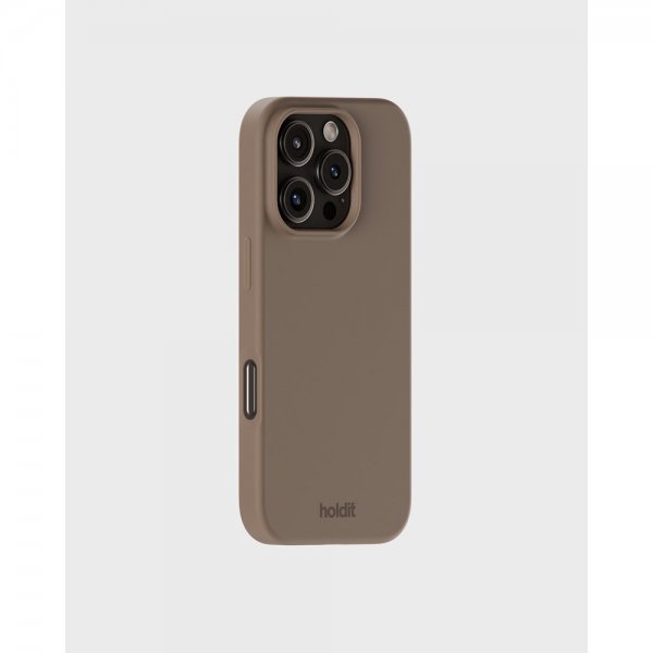holdit iPhone 16 Pro Max Kuoret Silikoni Mocha Brown