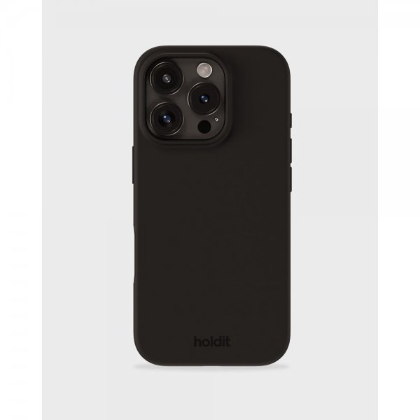 holdit iPhone 16 Pro Max Kuori Silikoni Musta
