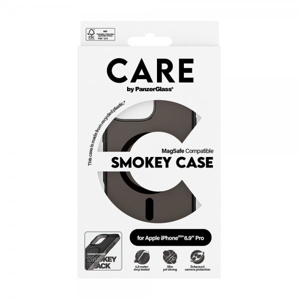 CARE by PanzerGlass iPhone 16 Pro Max Kuori Smokey MagSafe Musta