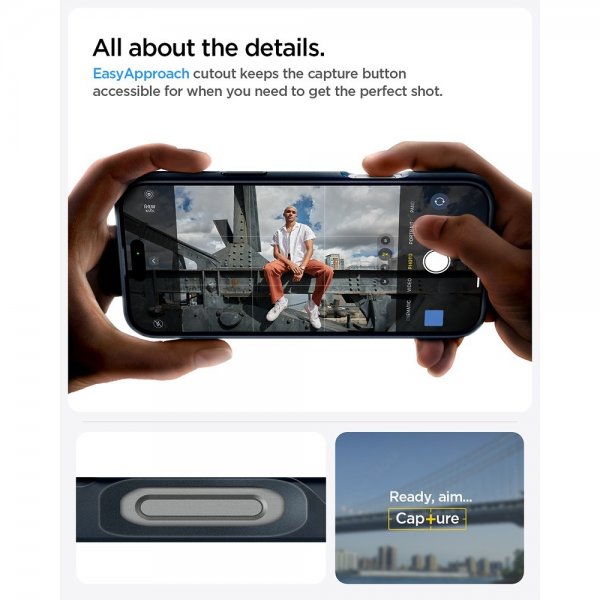 Spigen iPhone 16 Pro Max Thin Fit MagFit Metal Slate -suojakuori