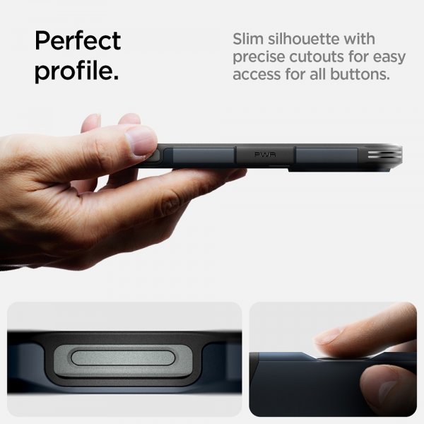Spigen iPhone 16 Pro Max -suojakuori Tough Armor MagFit, Metal Slate