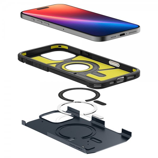 Spigen iPhone 16 Pro Max Kuori Tough Armor T MagFit Metal Slate