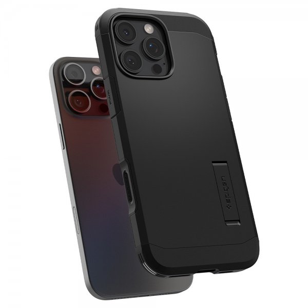 Spigen iPhone 16 Pro Max -suojakuori Tough Armor T MagFit Musta