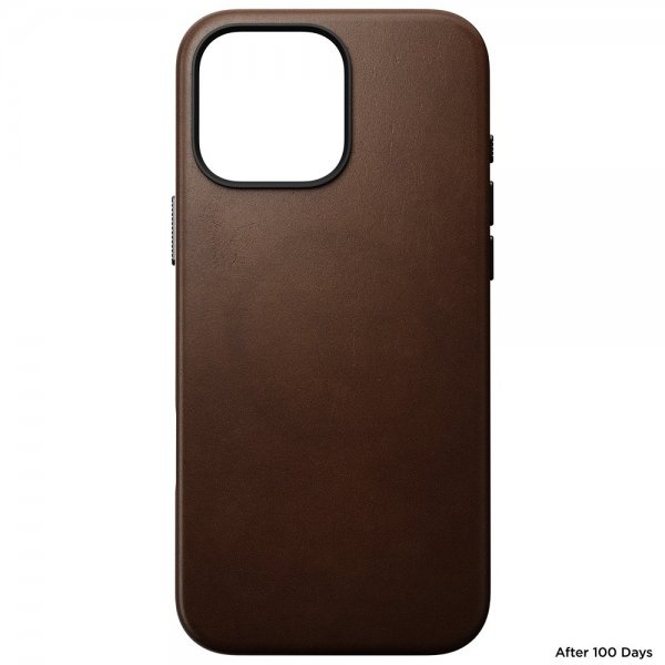 Nomad iPhone 16 Pro Max -suojakuori, perinteinen nahkakuori, ruskea