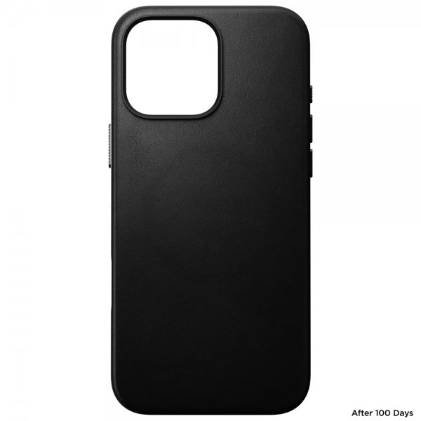 Nomad iPhone 16 Pro Max Kuori Traditional Leather Case Musta