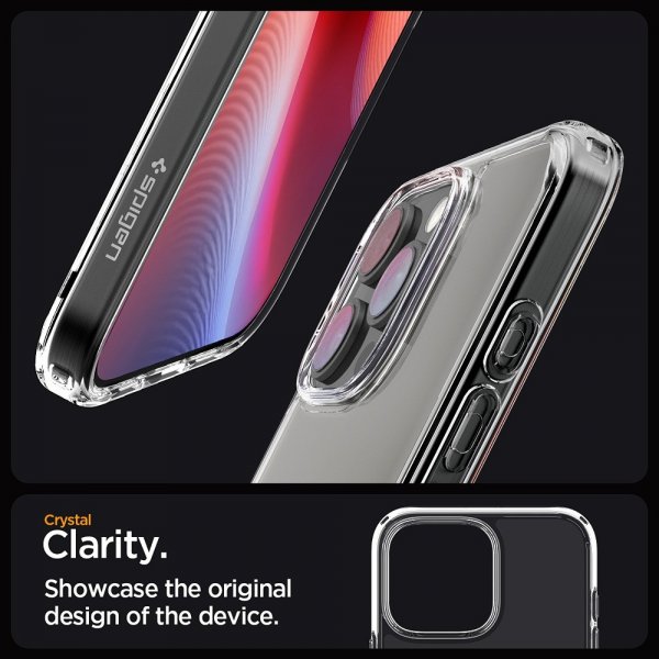 Spigen iPhone 16 Pro Max -suojakuori Ultra Hybrid Crystal Clear