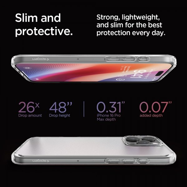 Spigen iPhone 16 Pro Max -suojakuori Ultra Hybrid Frost Clear