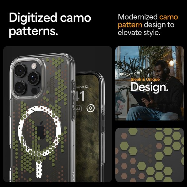 Spigen iPhone 16 Pro Max Kuori Ultra Hybrid MagFit Digital Camo