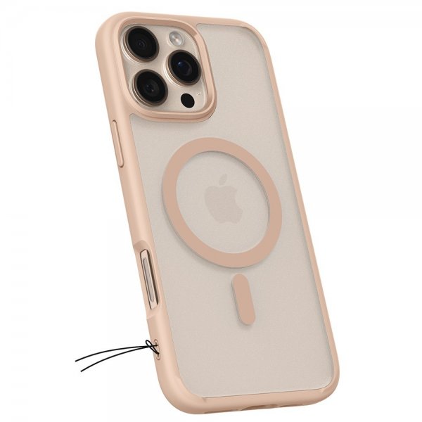 Spigen iPhone 16 Pro Max -suojakuori Ultra Hybrid MagFit Frost Rose Titanium