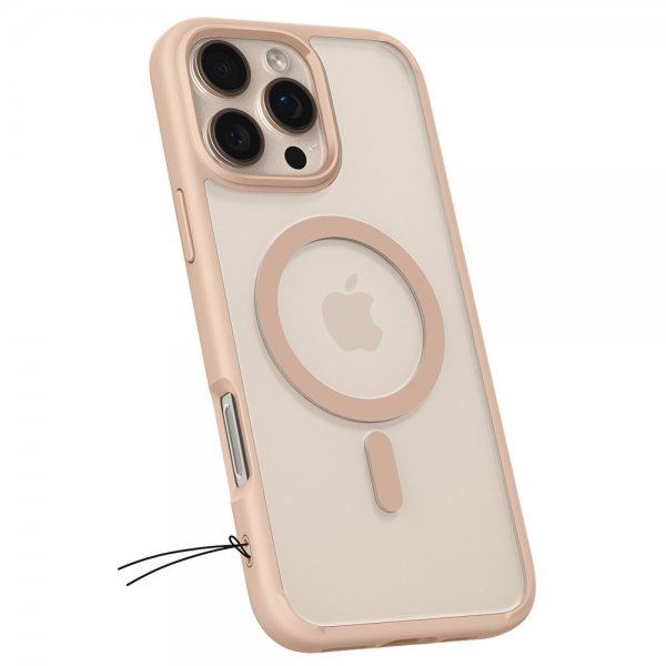 Spigen iPhone 16 Pro Max -suojakuori Ultra Hybrid MagFit Rose Titanium