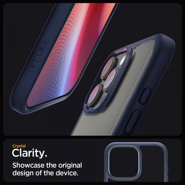 Spigen iPhone 16 Pro Max -suojakuori Ultra Hybrid, laivastonsininen