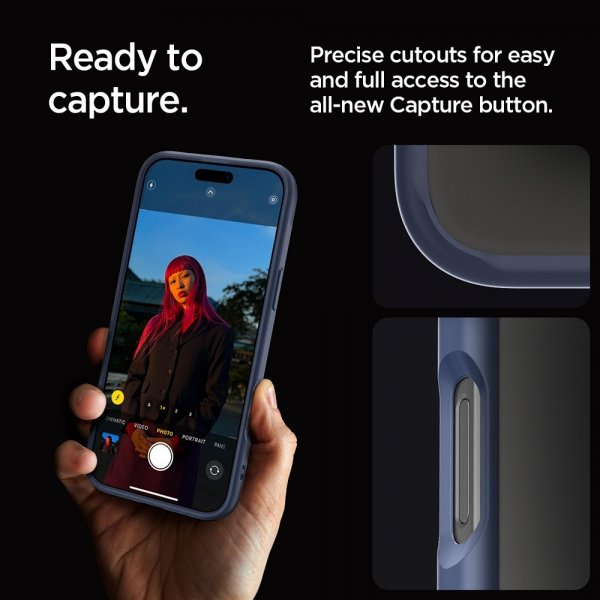 Spigen iPhone 16 Pro Max -suojakuori Ultra Hybrid, laivastonsininen