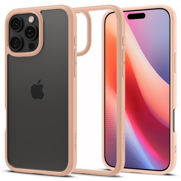 Spigen iPhone 16 Pro Max -suojakuori Ultra Hybrid Rose Titanium